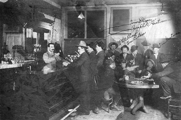 Dewar’s Saloon in Zortman, Montana, 1905.