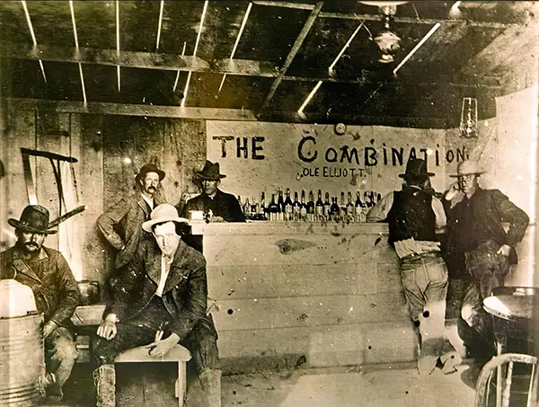 The Combination Saloon in Utah, late 19th century.