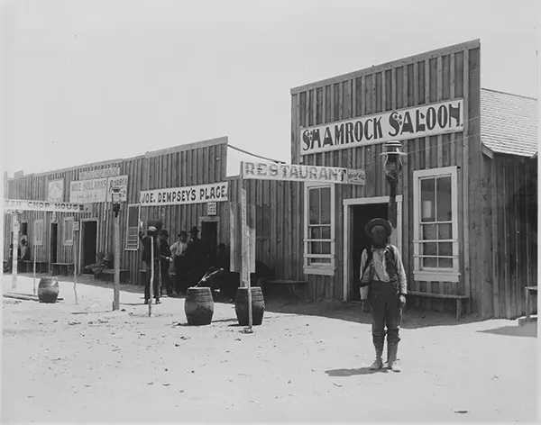 The “Shamrock Saloon” in Hazen, Nevada, 1905.