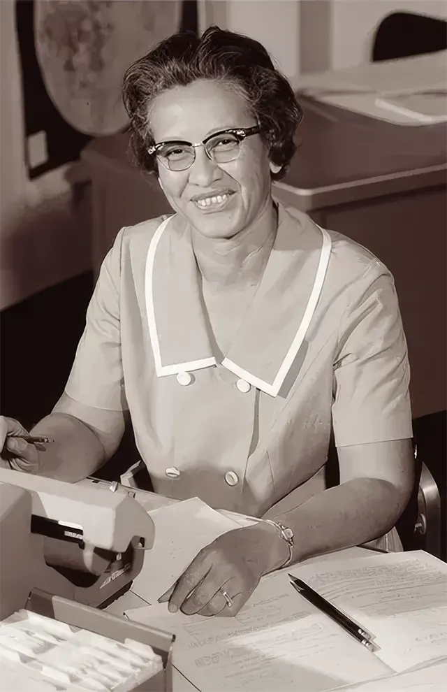 Mathematician Katherine Johnson’s calculations helped NASA achieve manned spaceflight. Johnson, pictured in 1962, is one of the “human computers” portrayed in the 2016 movie Hidden Figures.