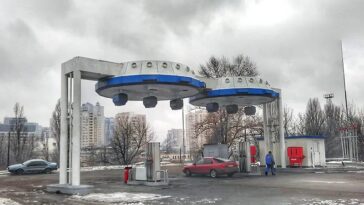 Soviet Flying Saucer Gas Stations