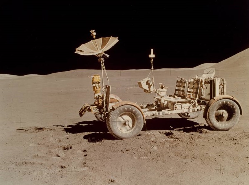 Lunar Roving Vehicle (LRV) during the Apollo 15 mission, July, 1971