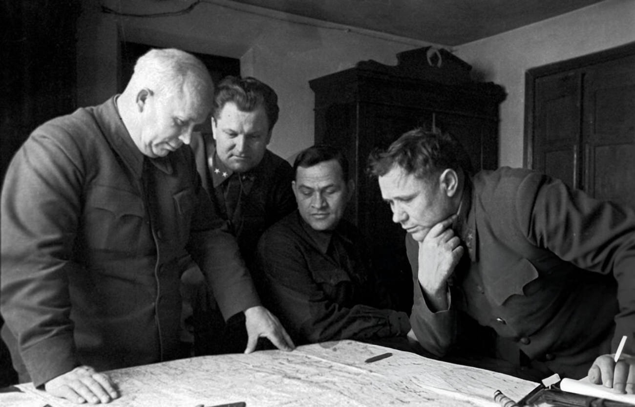 Nikita Khrushchev at Stalingrad, 1940s.