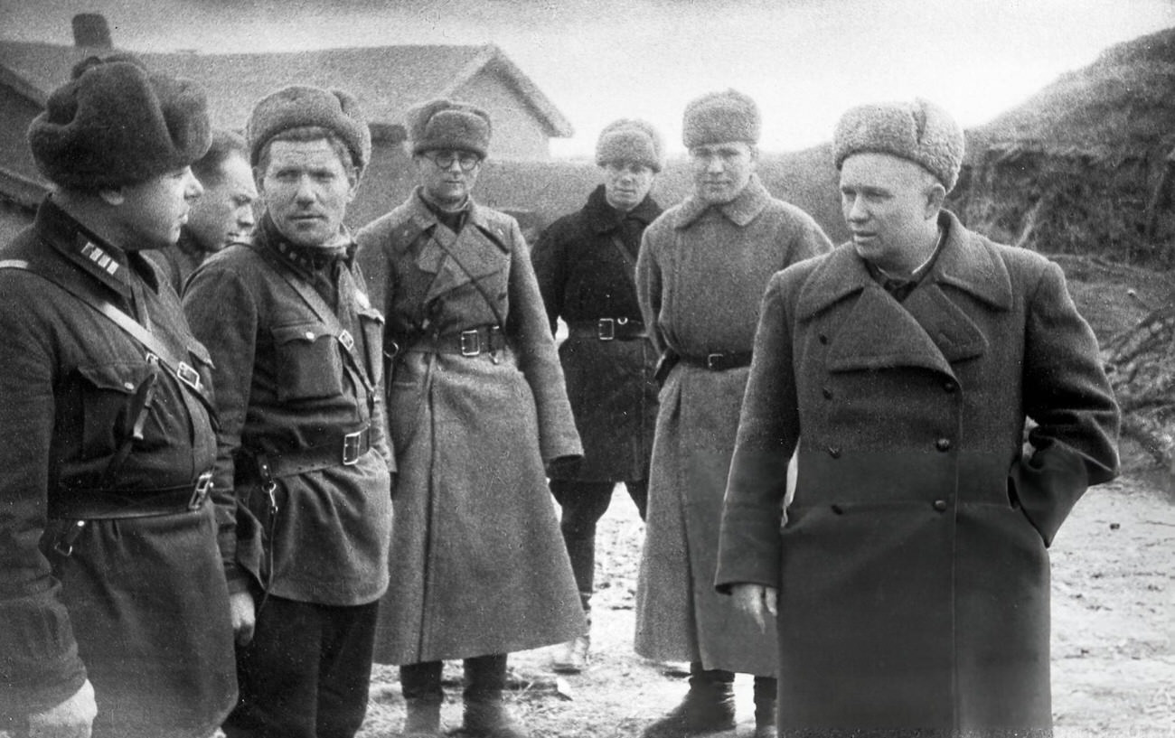 Nikita Khrushchev at Stalingrad, 1940s.