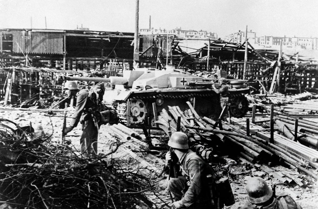 German soldiers are pictured during the battle of Stalingrad, 1940s.