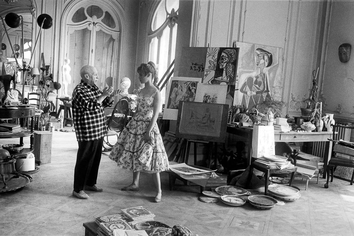 When Brigitte Bardot Met Pablo Picasso at His Studio Near Cannes in 1956