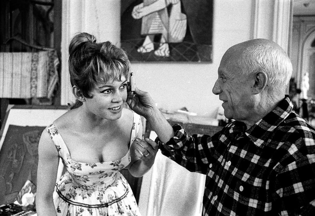 When Brigitte Bardot Met Pablo Picasso at His Studio Near Cannes in 1956