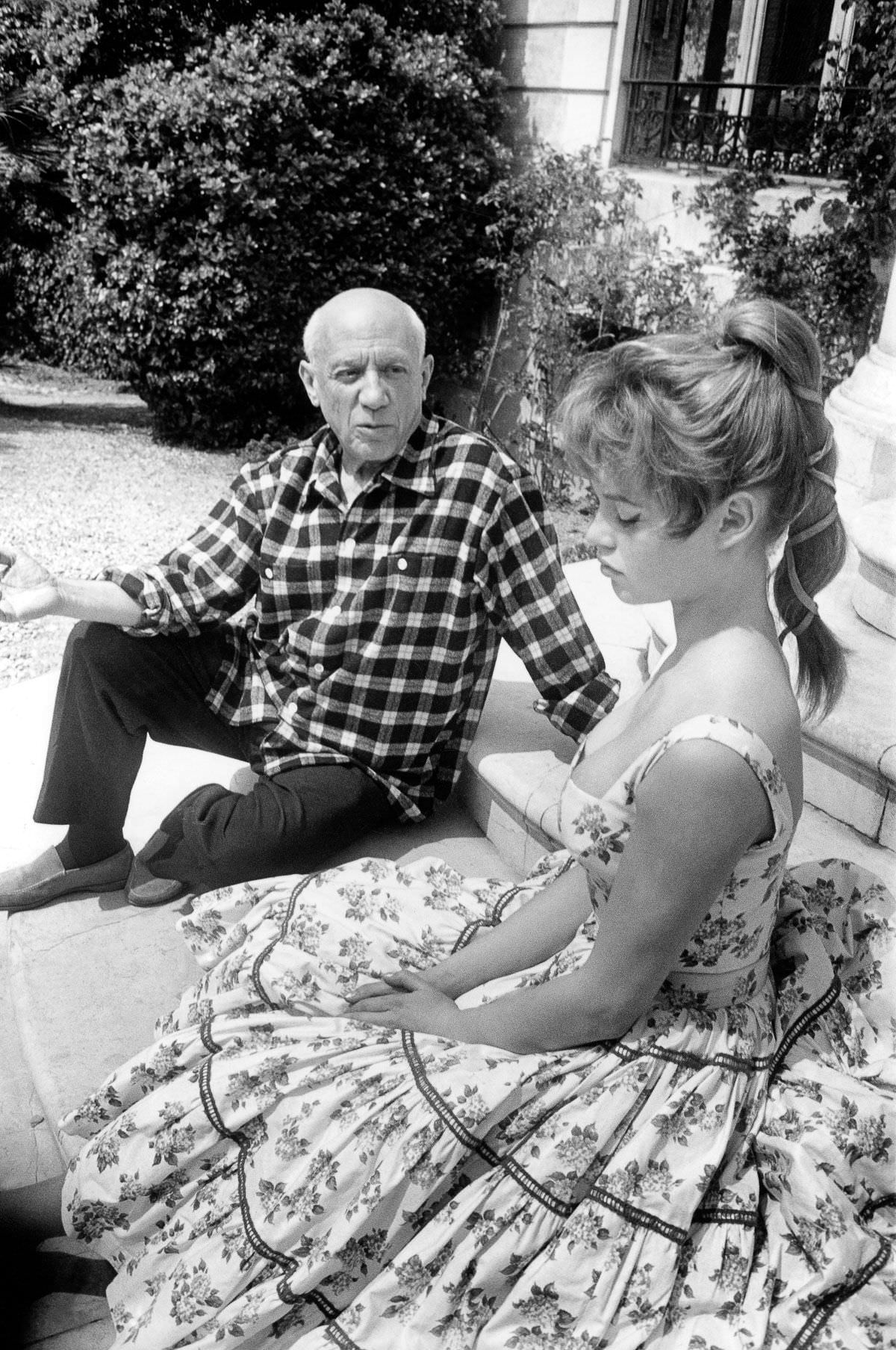 When Brigitte Bardot Met Pablo Picasso at His Studio Near Cannes in 1956