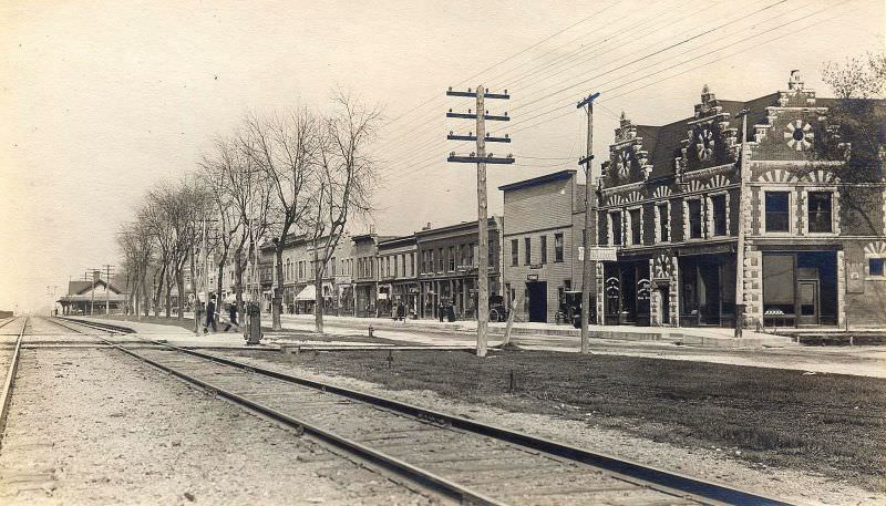 Railway through town