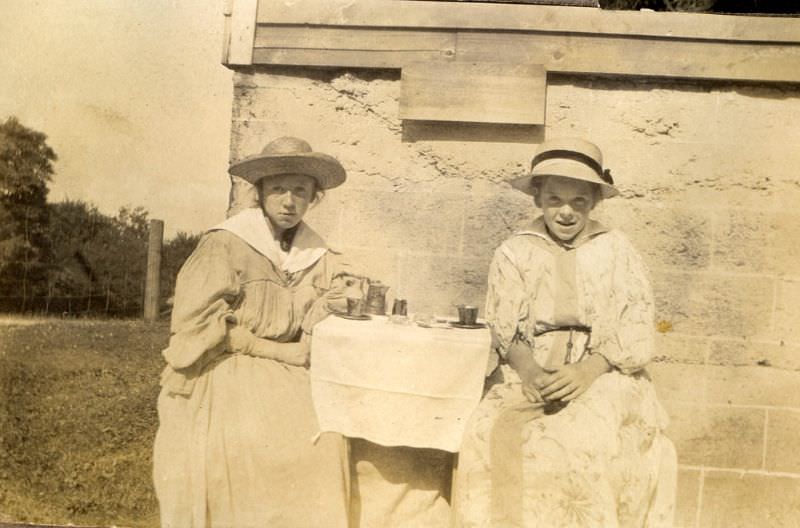 Two farm girls in Culloden, Ontario