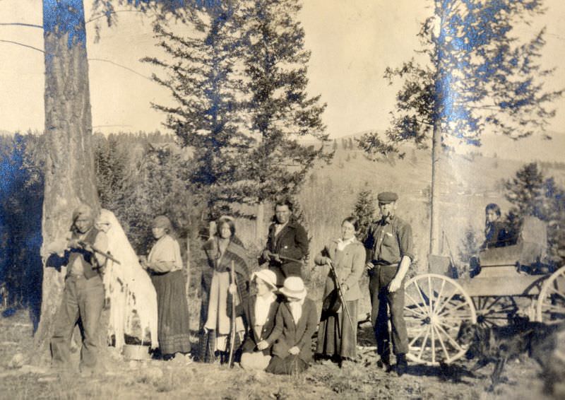 The farm family on holiday, probably Northern Ontario or the West