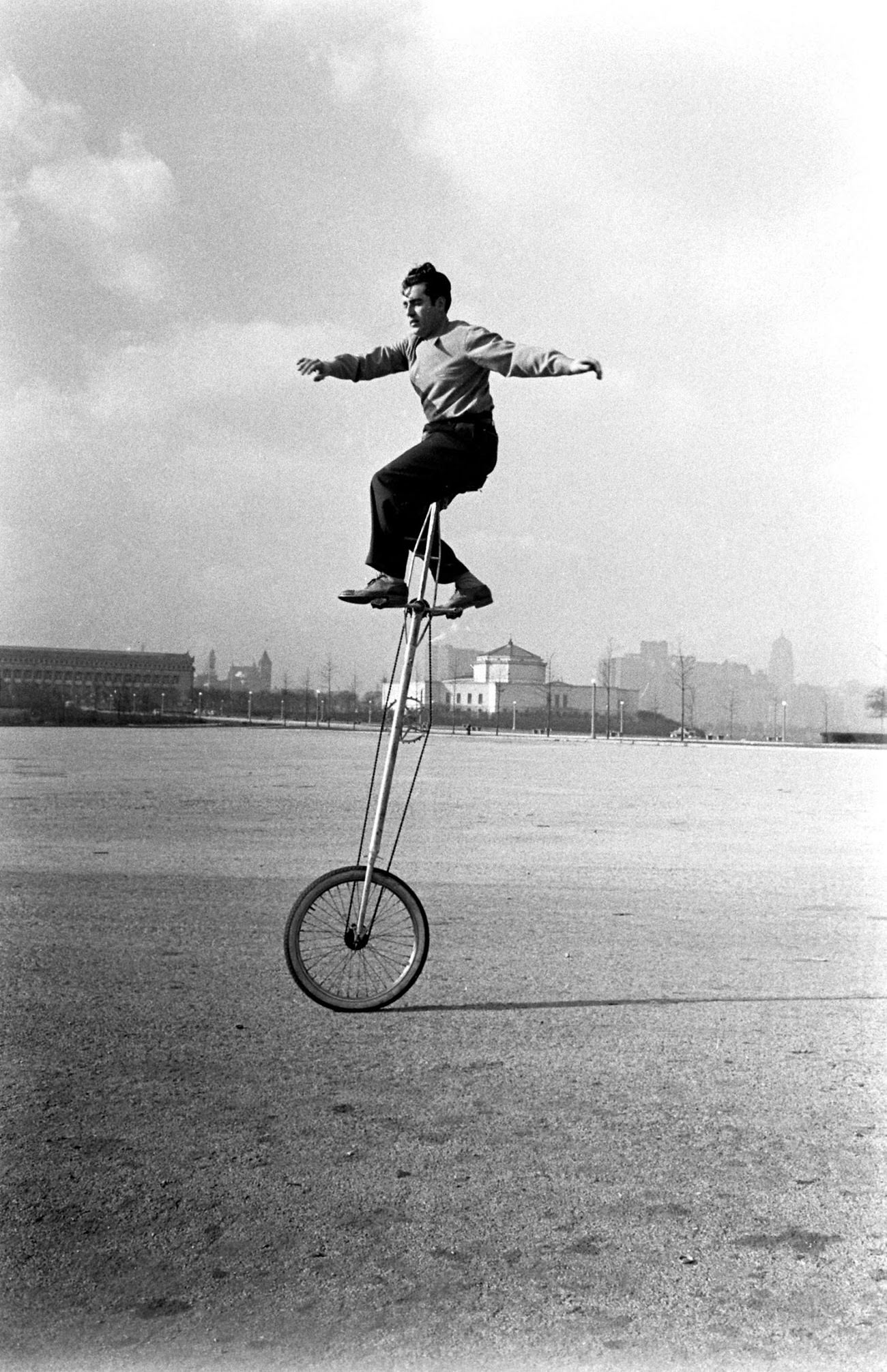 Unicycle, Chicago, 1948.