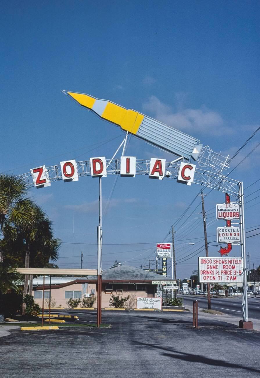 Zodiac Cocktail Lounge, South Daytona Beach, 1979