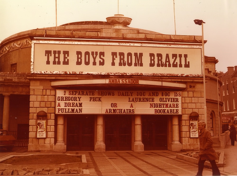 The Ambassador Cinema showing "The Boys From Brazil", 1978.