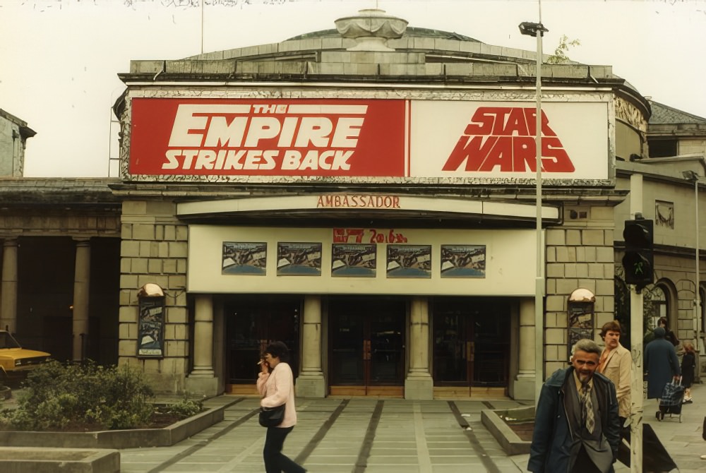 The Ambassador Cinema showing "The Empire Strikes Back", 1980.