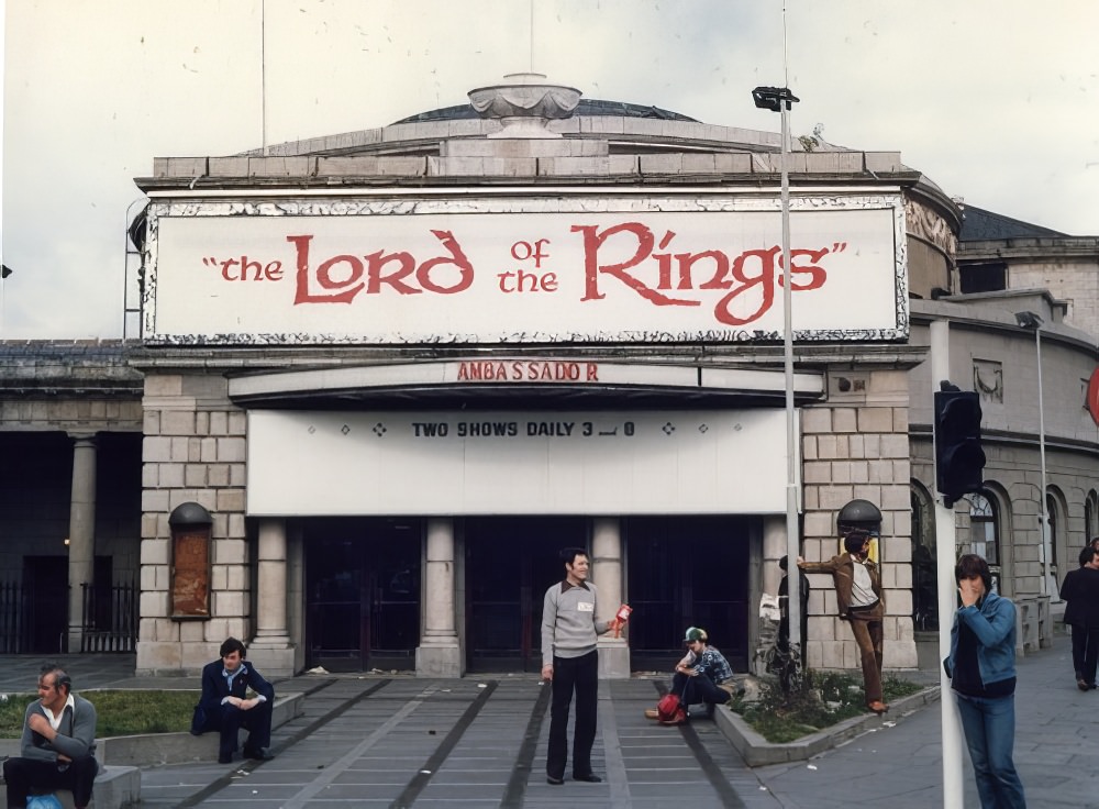 The Ambassador Cinema showing "The Lord of the Rings", 1978.