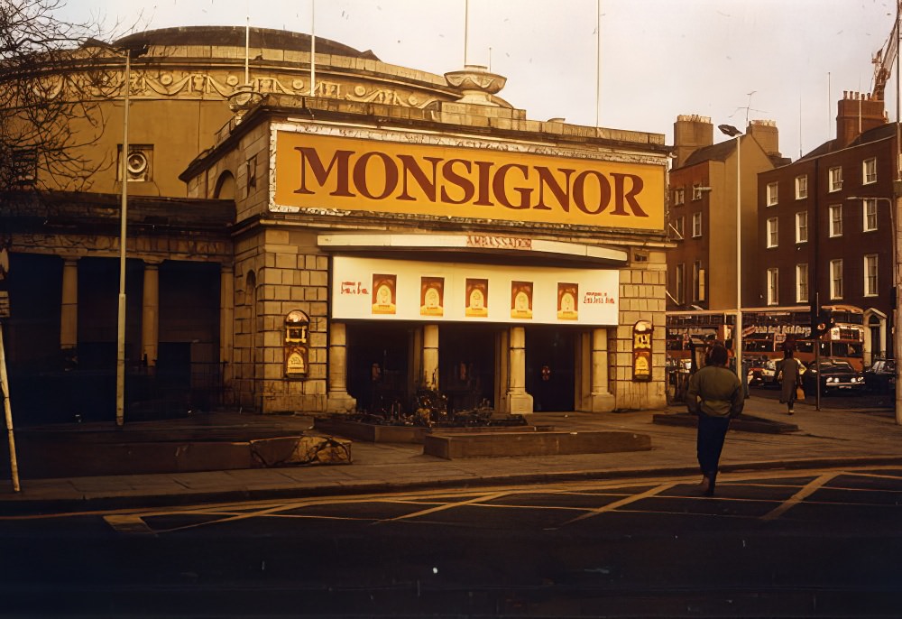 The Ambassador Cinema showing "Monsignor", 1982.