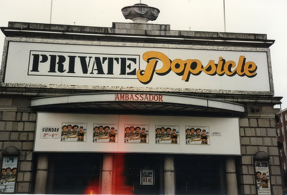 The Ambassador Cinema showing "Private Popsicle", 1983.