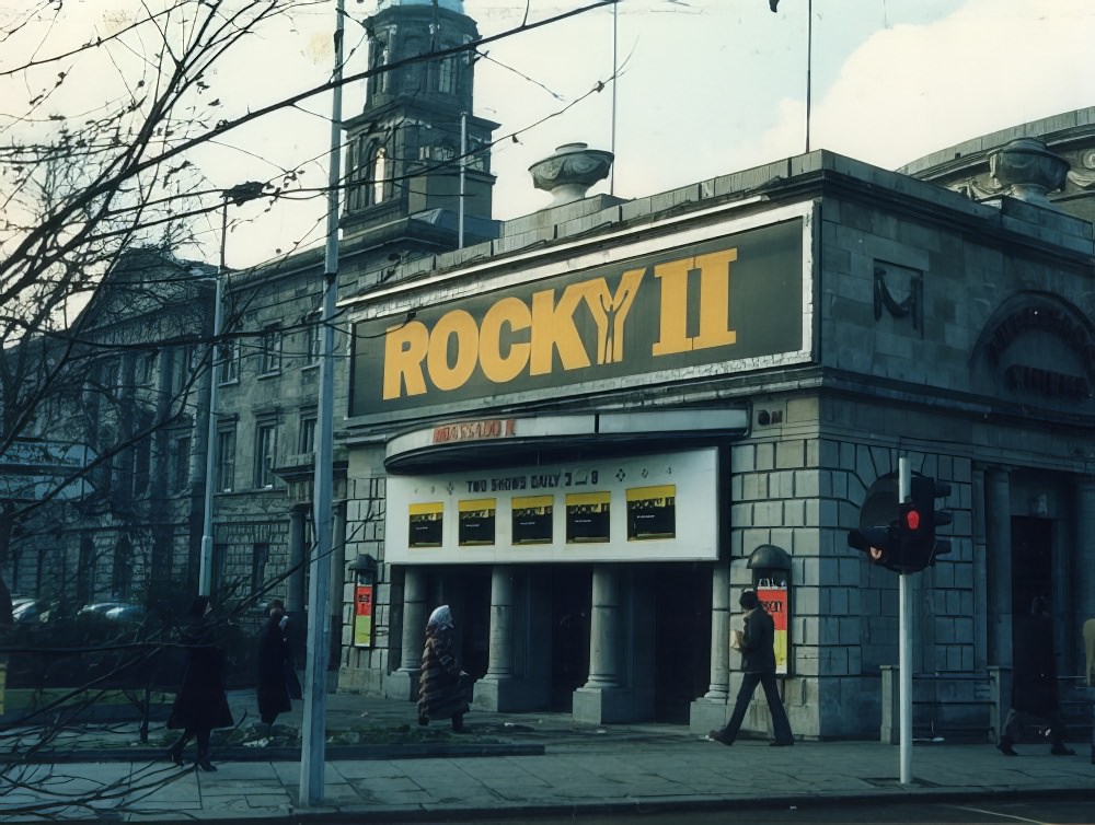 The Ambassador Cinema showing "Rocky II", 1979.