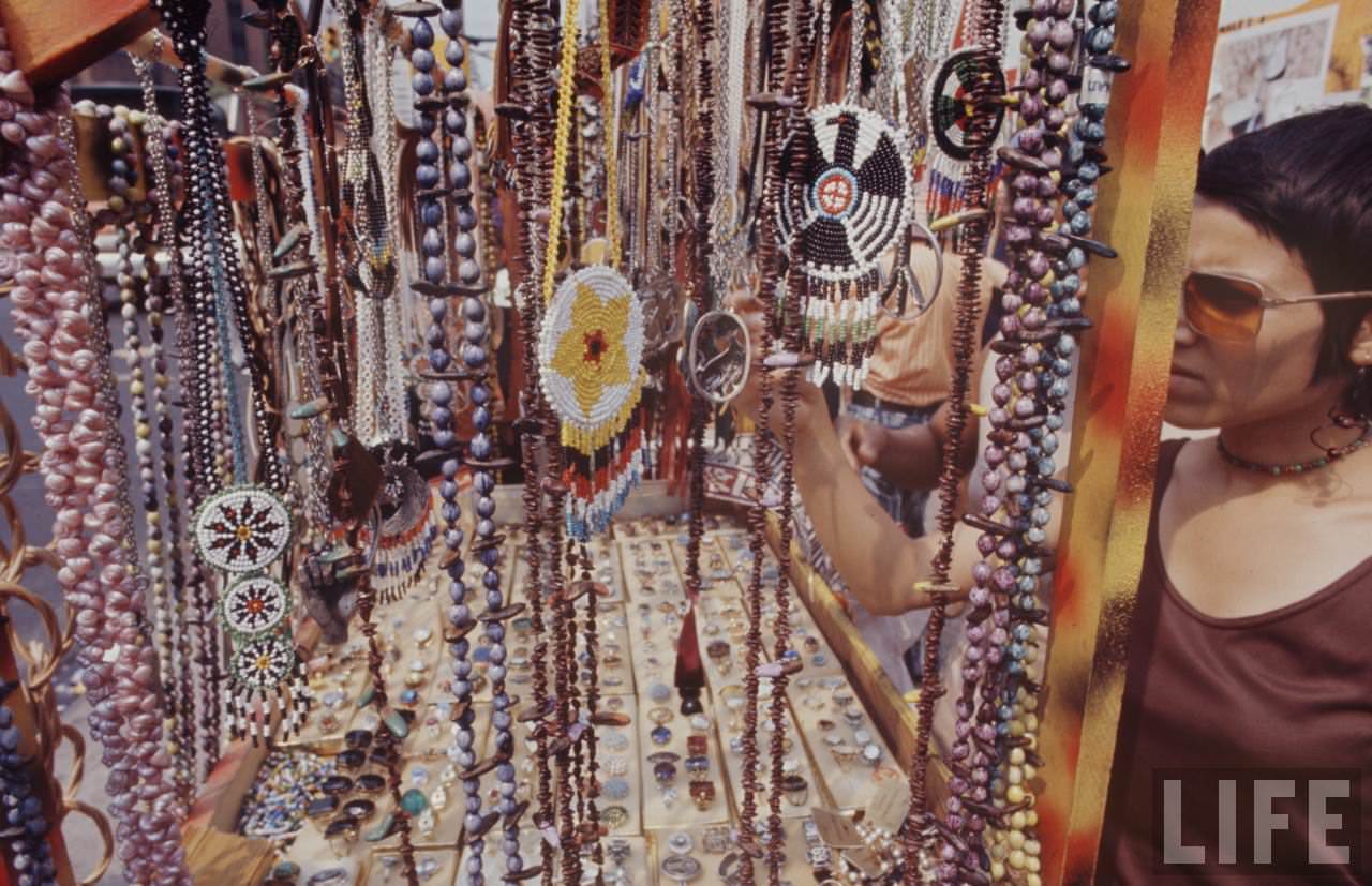 Hippie Peddlers on the Streets of New York City in the Late 1960s