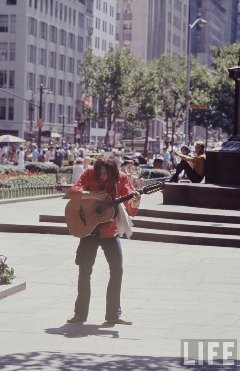 Hippie Peddlers on the Streets of New York City in the Late 1960s