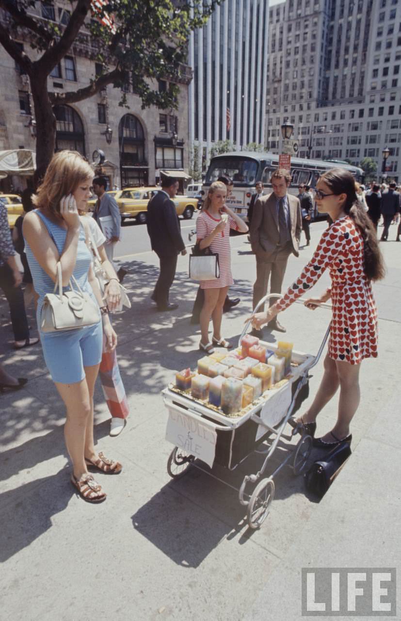 Hippie Peddlers on the Streets of New York City in the Late 1960s