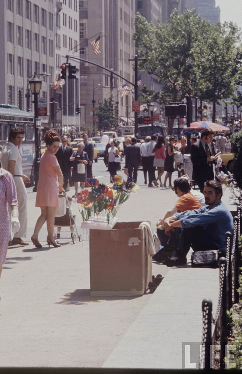 Hippie Peddlers on the Streets of New York City in the Late 1960s