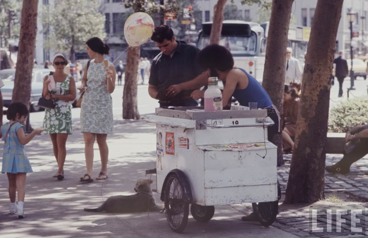 Hippie Peddlers on the Streets of New York City in the Late 1960s