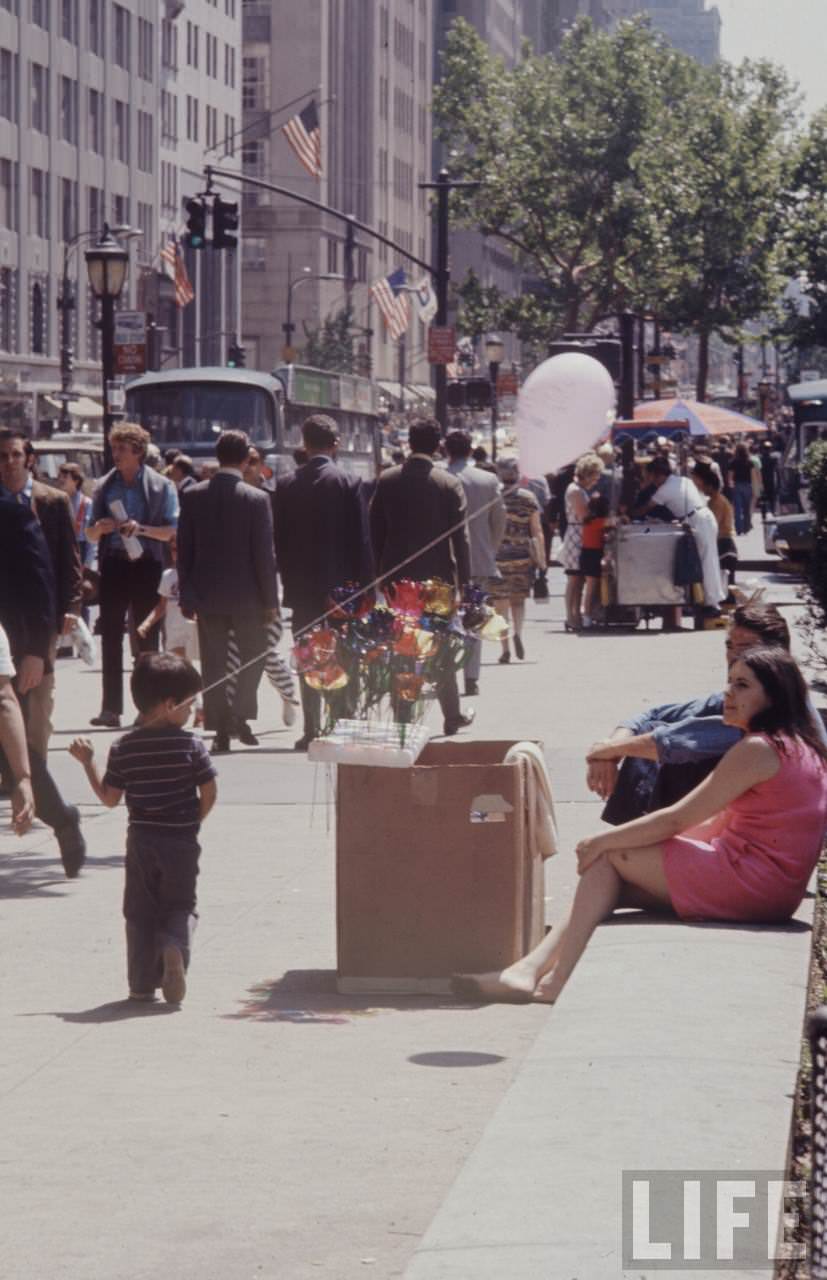 Hippie Peddlers on the Streets of New York City in the Late 1960s