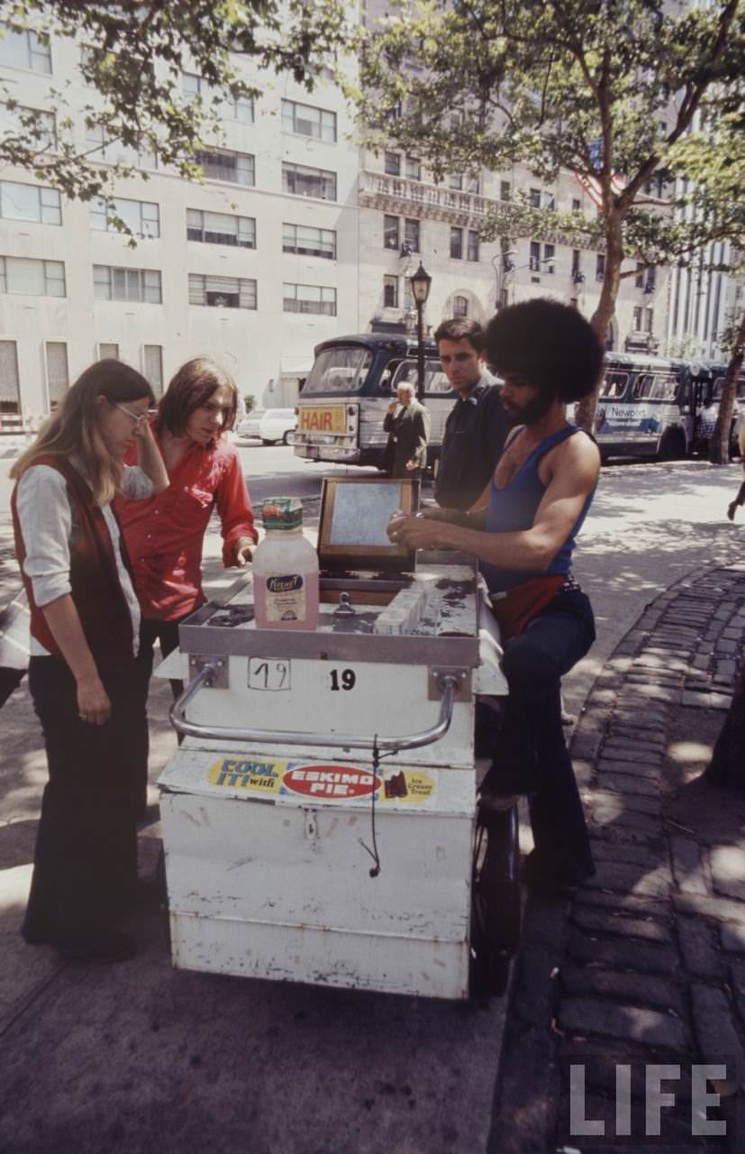 Hippie Peddlers on the Streets of New York City in the Late 1960s