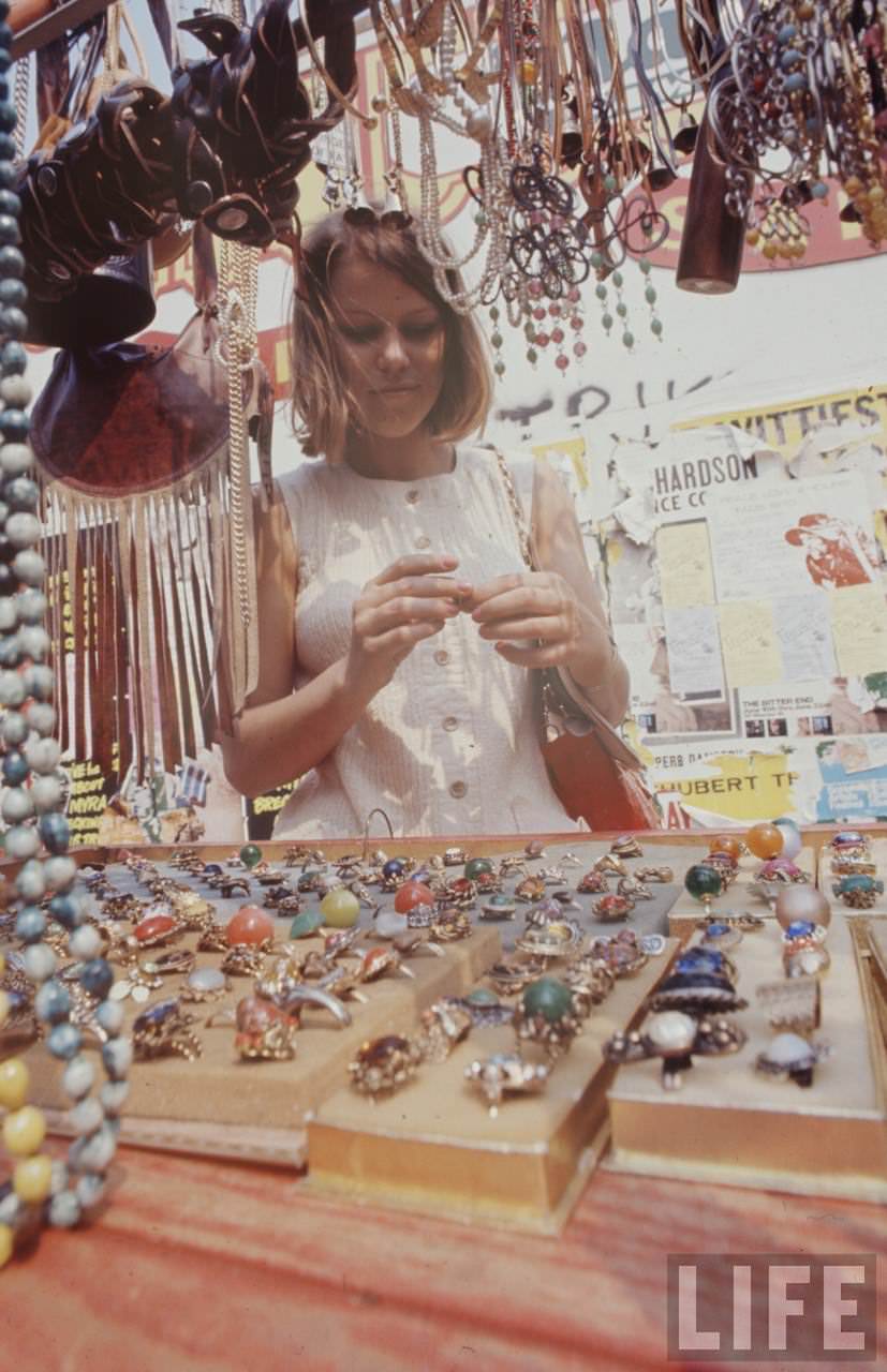 Hippie Peddlers on the Streets of New York City in the Late 1960s