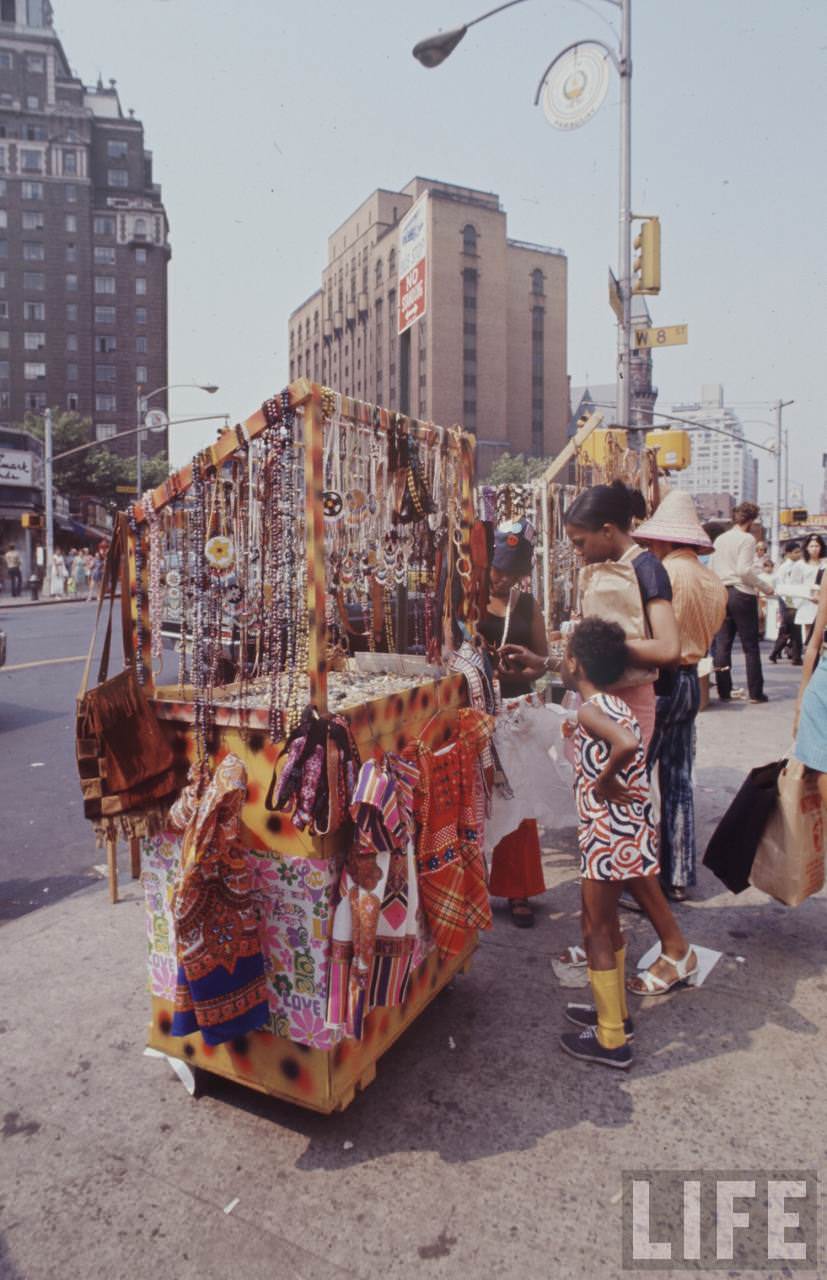 Hippie Peddlers on the Streets of New York City in the Late 1960s