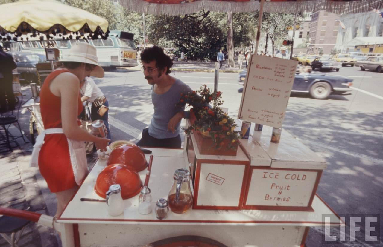 Hippie Peddlers on the Streets of New York City in the Late 1960s