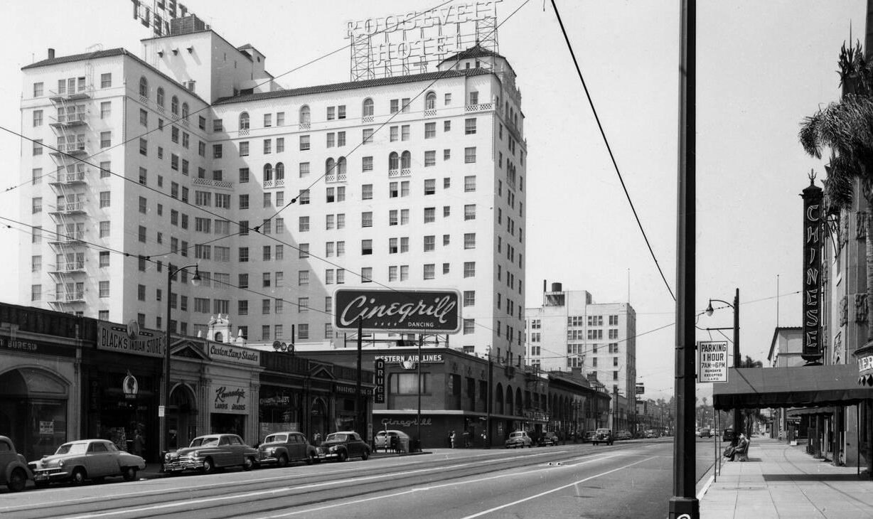 Hollywood Roosevelt Hotel, Hollywood, California, 1950s.