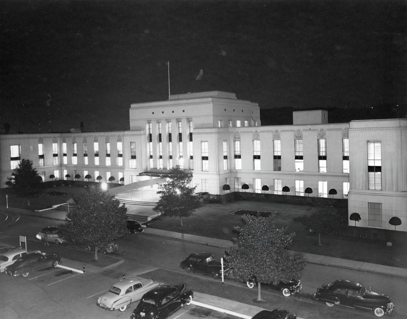 MGM Studios' Thalberg Building in Hollywood, California, 1953.