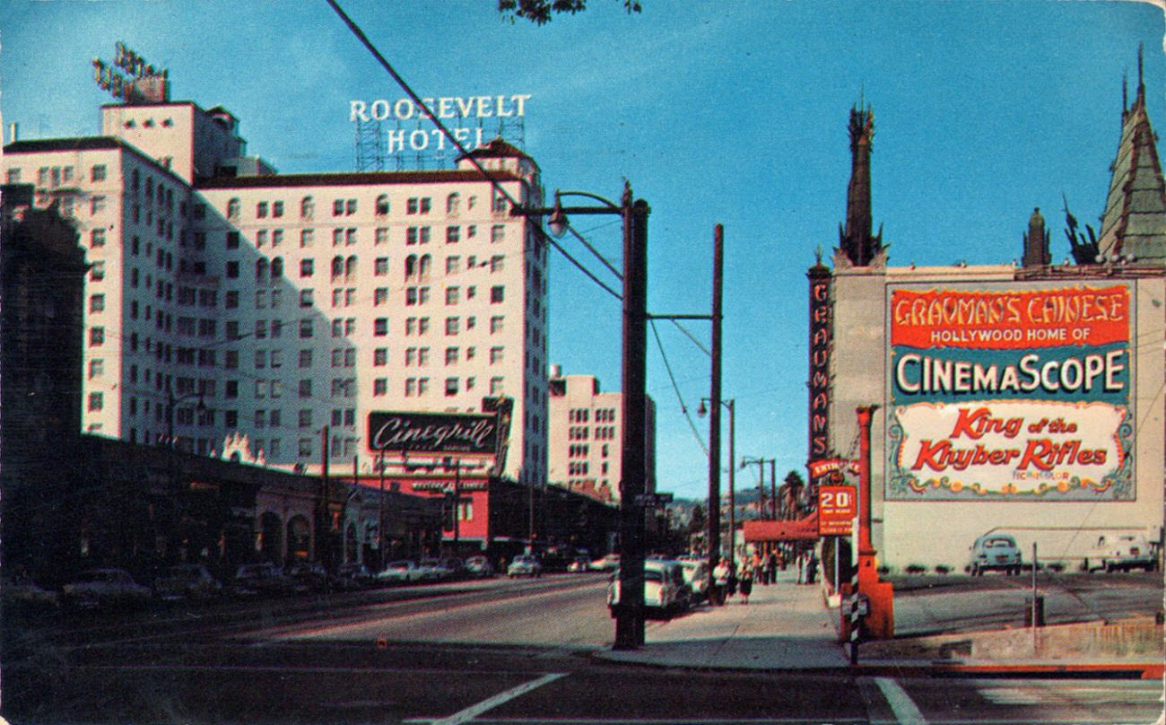 Hollywood Blvd 1950s - Roosevelt Hotel, Cinegrill