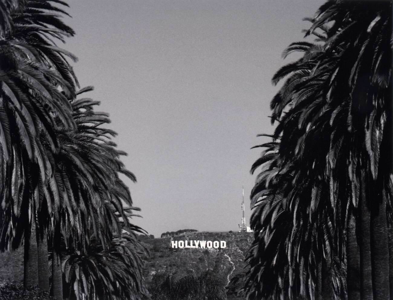 The iconic Hollywood sign in Los Angeles, California.