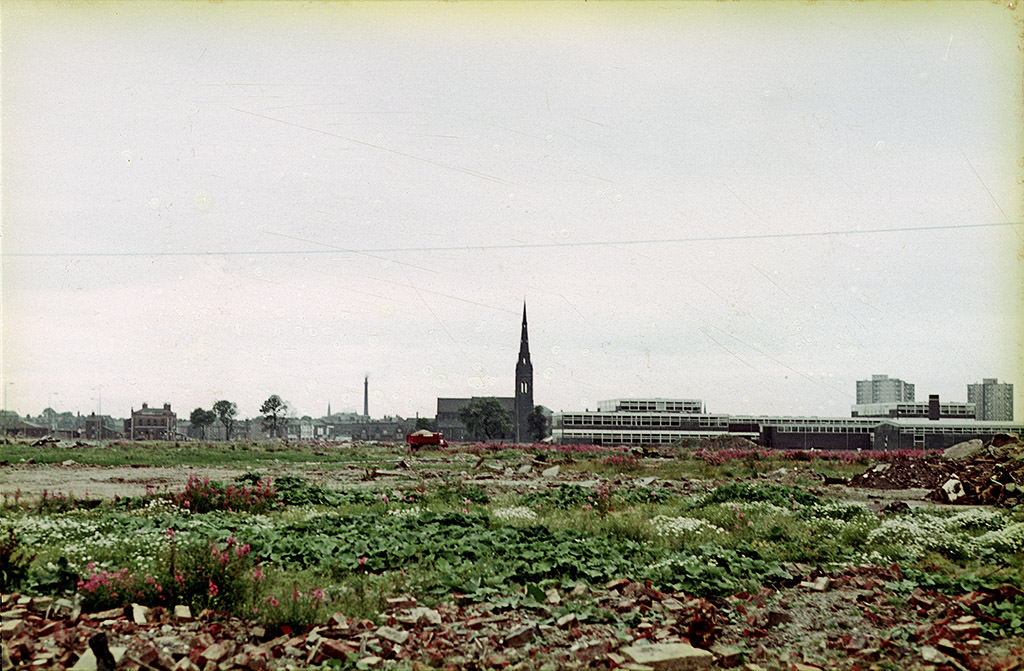 Cleared area in Hulme, 1960s.