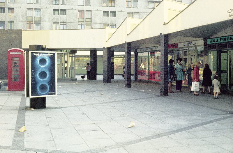 Clopton Walk shopping precinct, 1972.