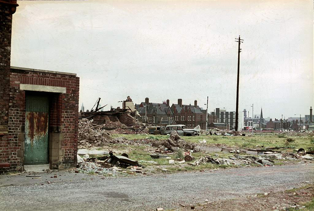 Denton Street in Hulme, 1960s.