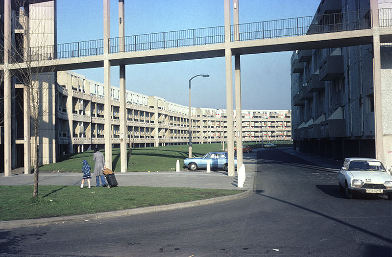 The Crescents in Hulme, 1976.