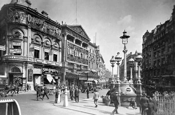 London Pavillion Theatre and Coventry Street from Piccadilly Circus