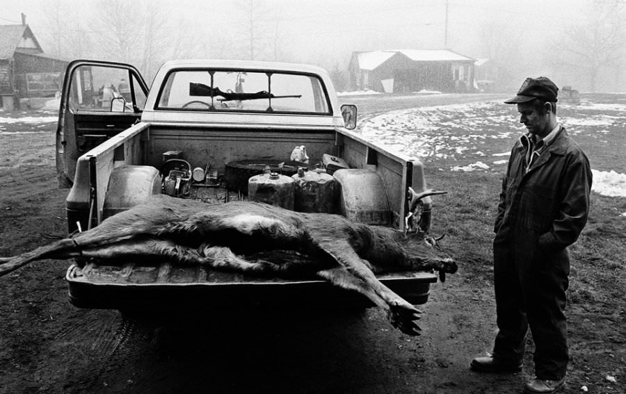 Sanford eyes his cousin's deer, 1982