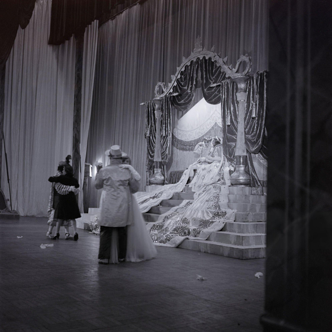 Two Couples Dance at One of Several Mardi Gras Balls, 1950s.