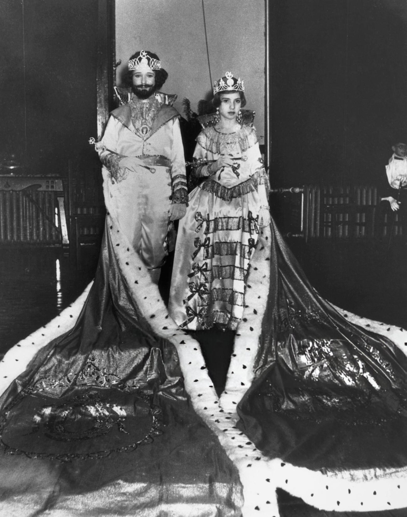 King Nicholas Werther Jr. and Queen Rosemary Dittmann at a Carnival of Pageantry and Revel, 1936.