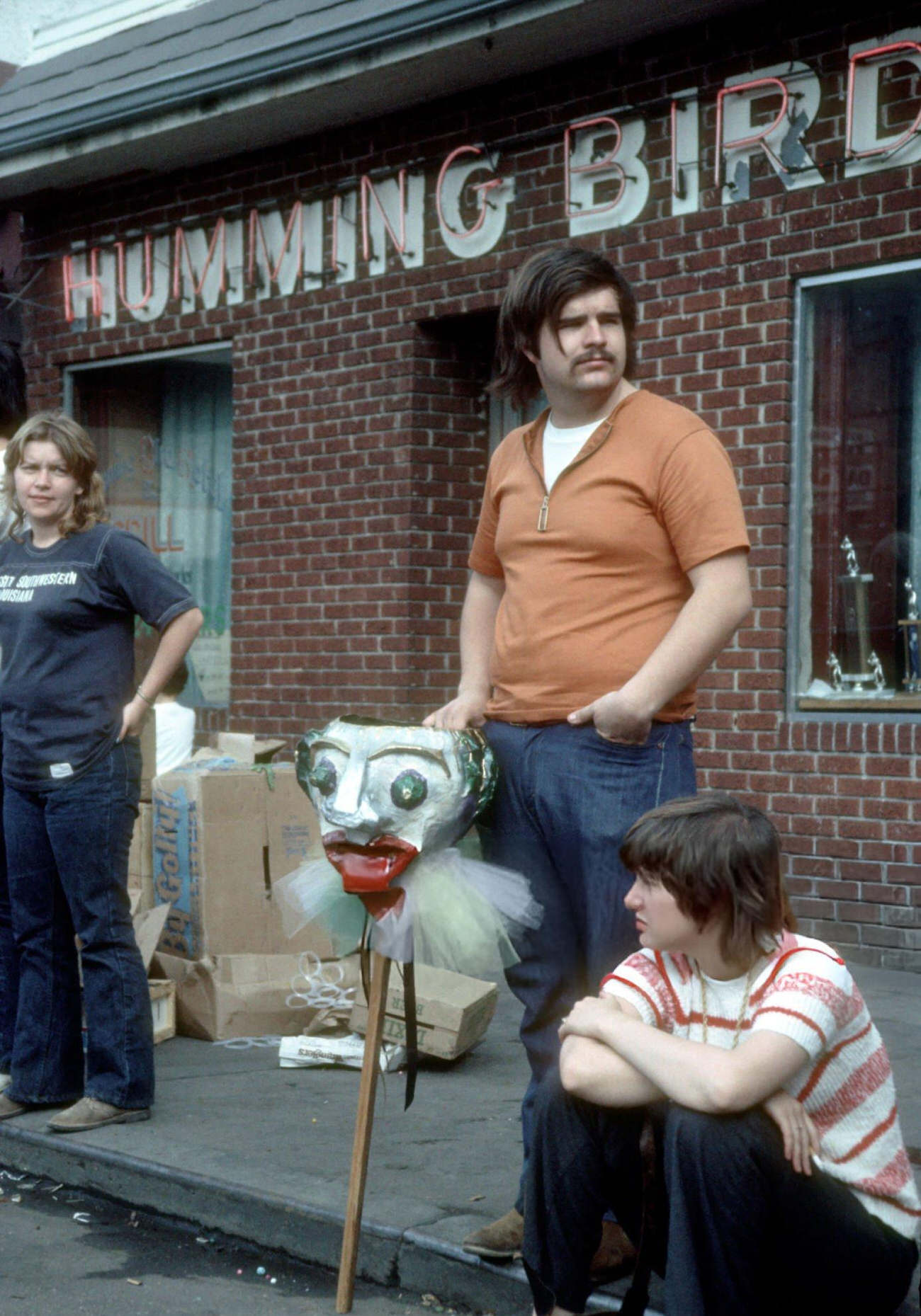 People Watch From the Curb During the Mardi Gras Parade, 1973.