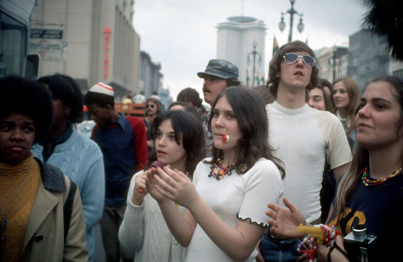 View of Onlookers During the Mardi Gras Parade, 1973.