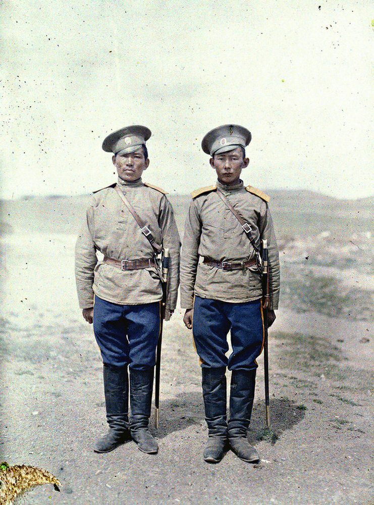 "Two Cossack soldiers in Urga, 1913" - representatives of a minor contingent as the symbol of the Russian protectorate.