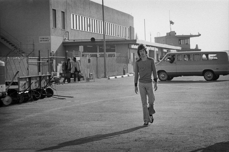 Mick Jagger at Airport, 1972