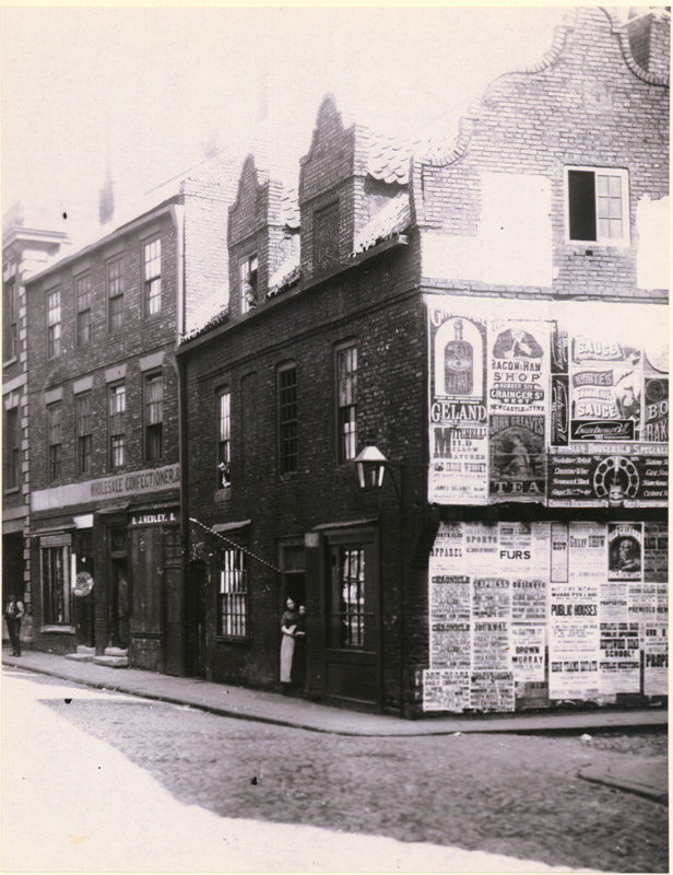 Percy Street, looking south, including number 38, Johnson Hedley, wholesale confectioner. 1882.